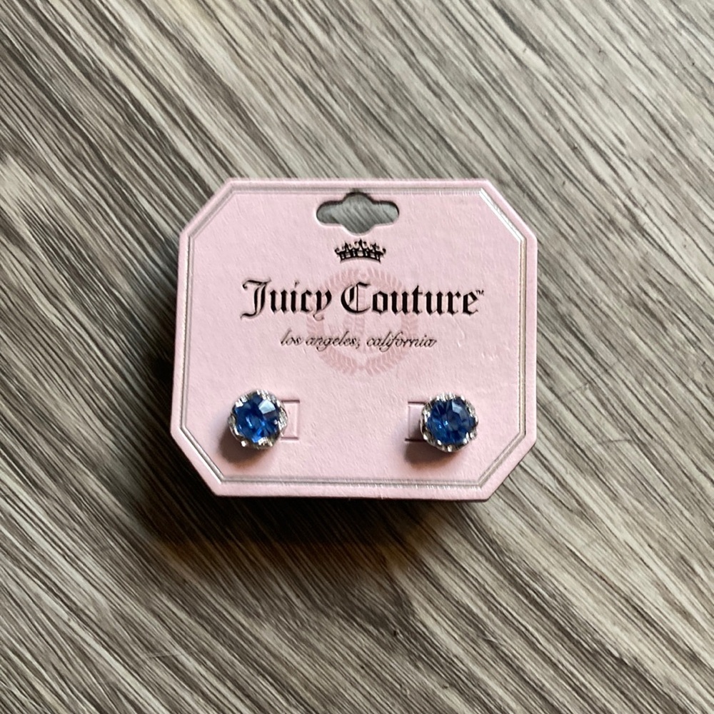 Juicy Couture Los Angeles California. Blue Crystal With Silver Accents.
